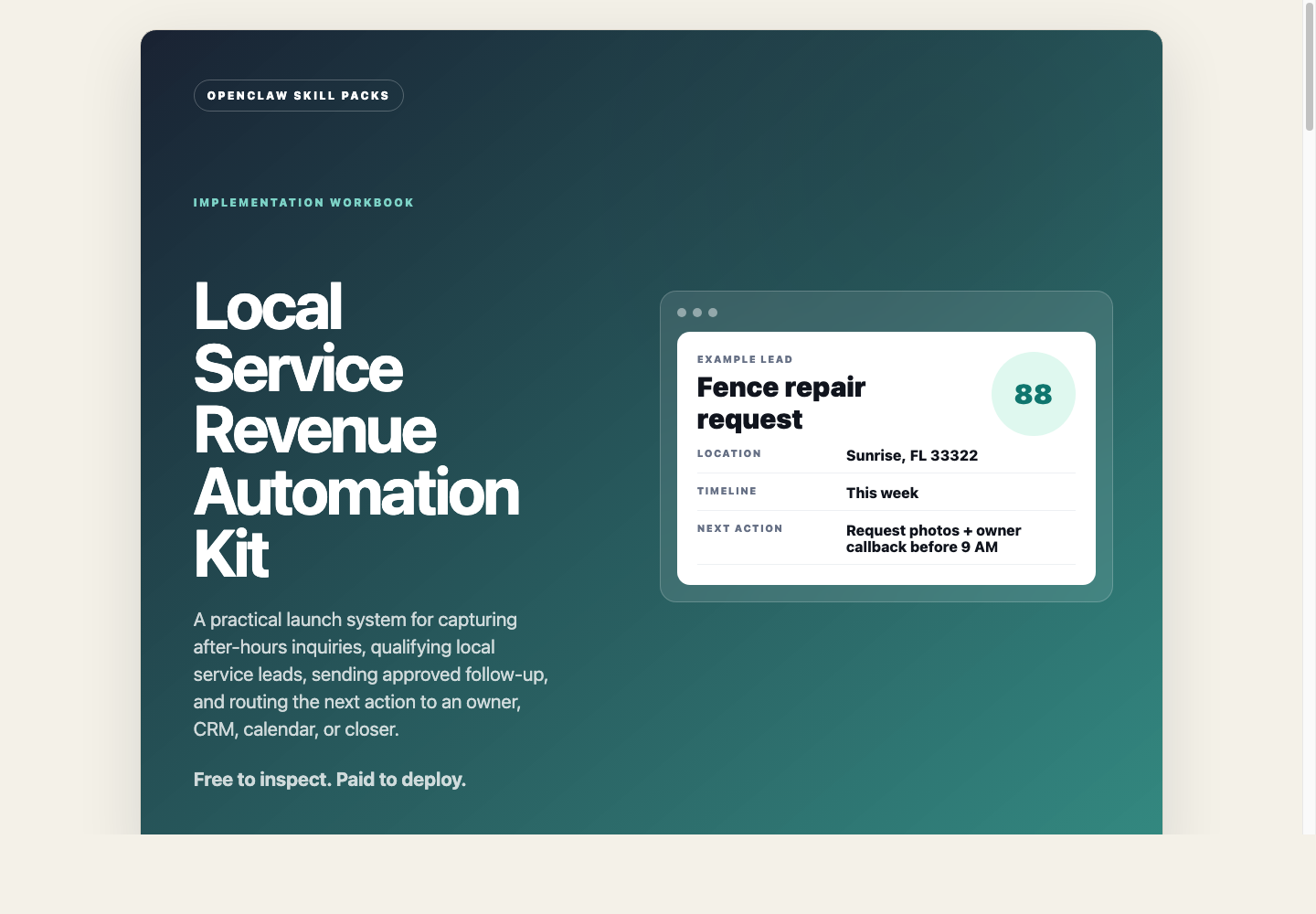 Local Service Revenue Automation DIY Kit workbook cover